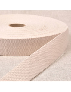 Sangle polyester aspect coton - Écru