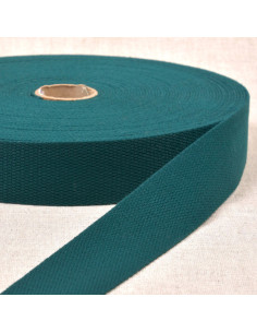 Sangle polyester aspect coton - Vert bouteille