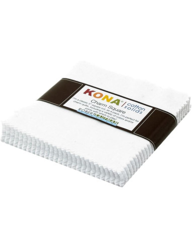 Charm Squares  Kona - White 42