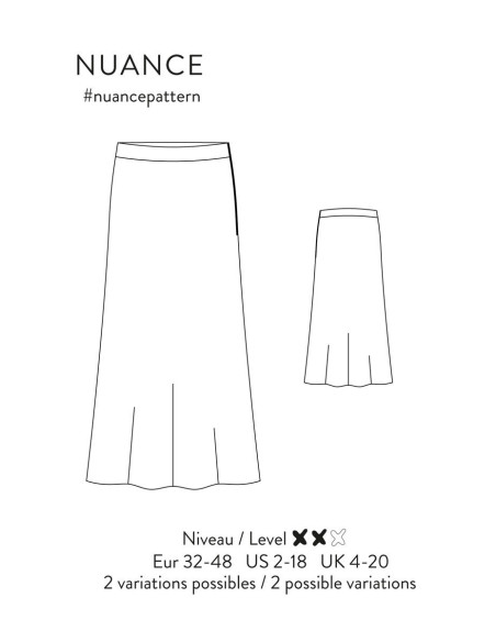 Patron de jupe Nuance - Atelier Scämmit