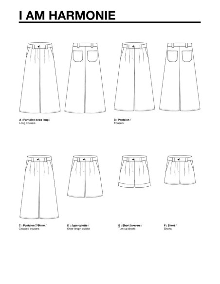 Patron de pantalon Harmonie - I am patterns