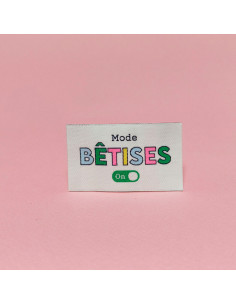 Lot de 6 étiquettes tissées - Bêtises 2