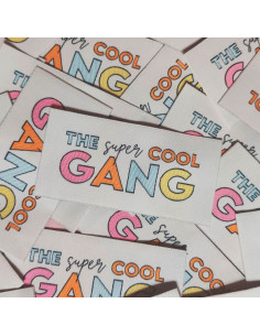 Lot de 6 étiquettes tissées - The super cool GANG
