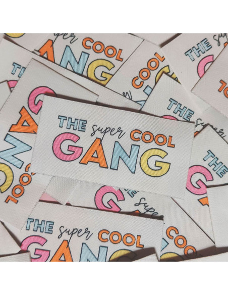 Lot de 6 étiquettes tissées - The super cool GANG