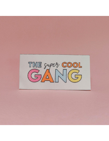 Lot de 6 étiquettes tissées - The super cool GANG