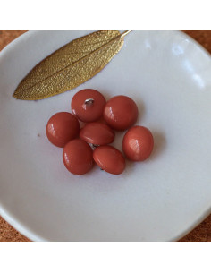 Bouton demi-sphère à queue - Caramel