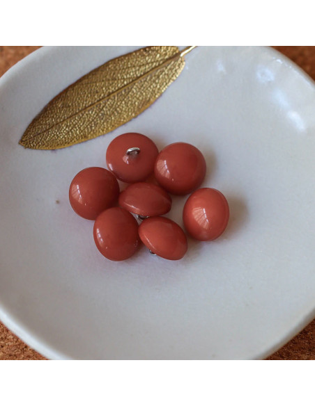 Bouton demi-sphère à queue - Caramel