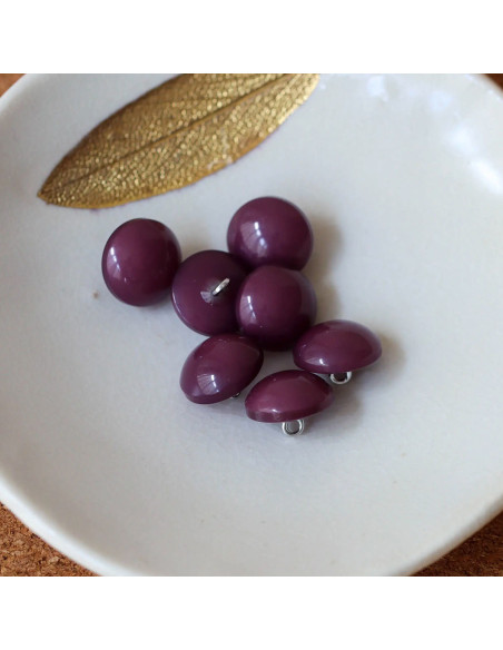 Bouton demi-sphère à queue - Violet