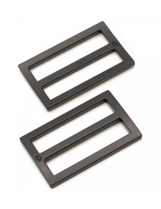 Set de 2 boucles coulissantes 22 x 38 mm noir