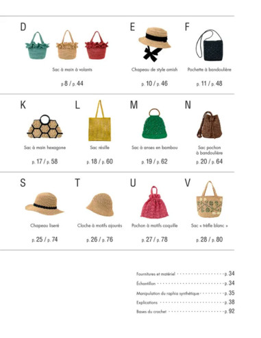 Livre sacs & chapeaux en raphia