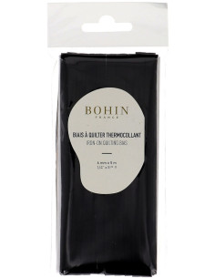 Biais à quilter thermocollant 6 mm x 5 m - Noir