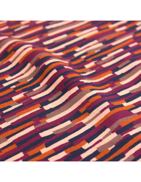 Tissu popeline de viscose Roc bleu - Églantine & Zoé