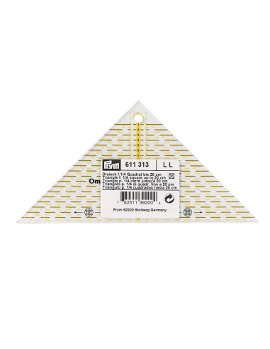 Règle triangle rectangle Omnigrid 1/4 carrés