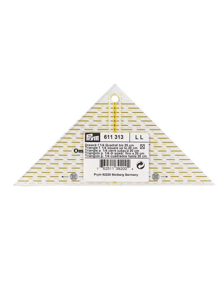 Règle triangle rectangle Omnigrid 1/4 carrés