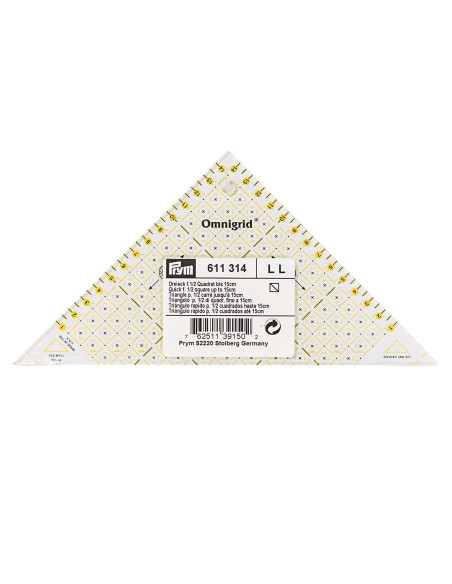 Règle triangle rectangle Omnigrid 1/2 carrés