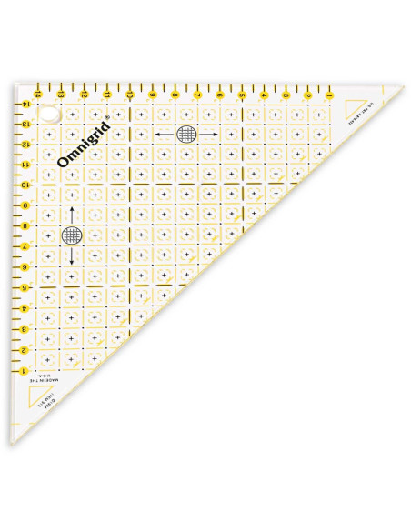 Règle triangle rectangle Omnigrid 1/2 carrés