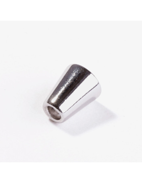 Embout clochette métal pour cordons - Argent