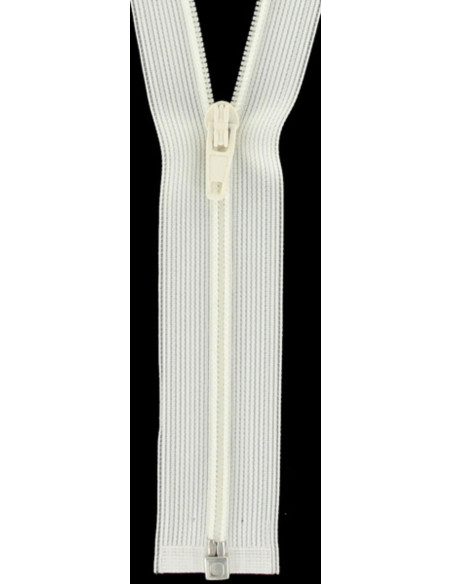 Fermeture séparable nylon super fine - Blanc cassé