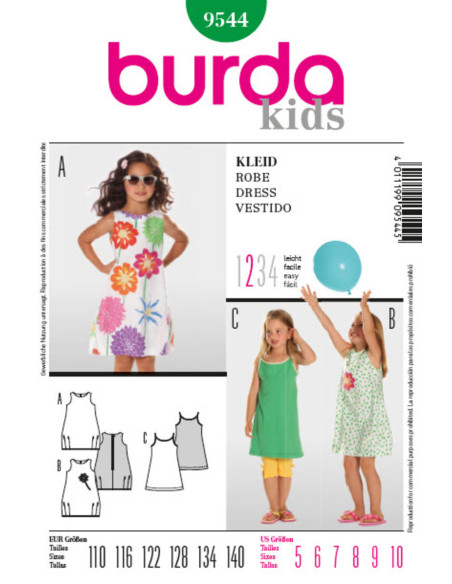 Patron de robe - Burda 9544