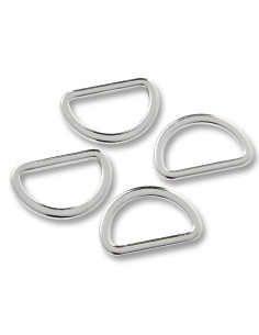 Boite de 4 anneaux en D - Argent 20 mm 2
