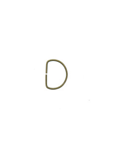 Anneau en D 16 mm - Bronze