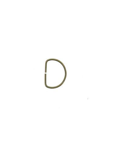 Anneau en D 16 mm - Bronze