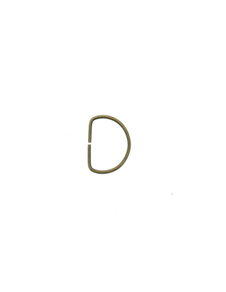 Anneau en D 16 mm - Bronze