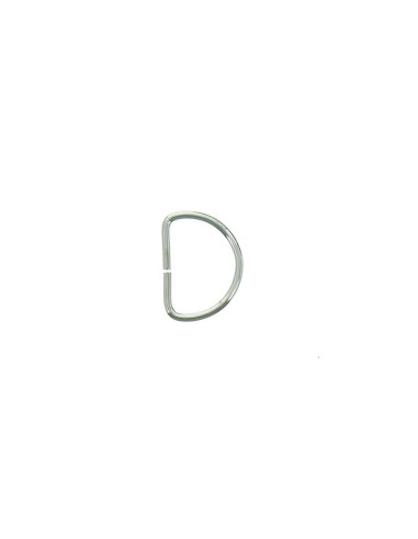 Anneau en D 16 mm - Argent