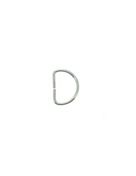 Anneau en D 16 mm - Argent