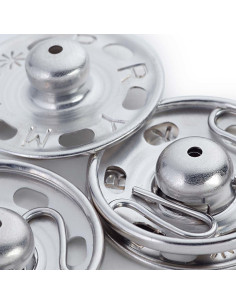 Boutons pression à coudre 30 mm - Argent 2