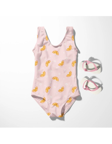 Tissu lycra maillot de bain - Tranche de citron