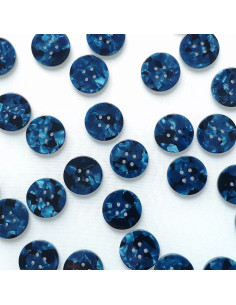 Carte de 6 boutons en biorésine 25 mm 4 trous - Nightshade 2