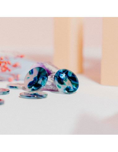 Paquet de 10 boutons en biorésine 20 mm 4 trous - Sublime