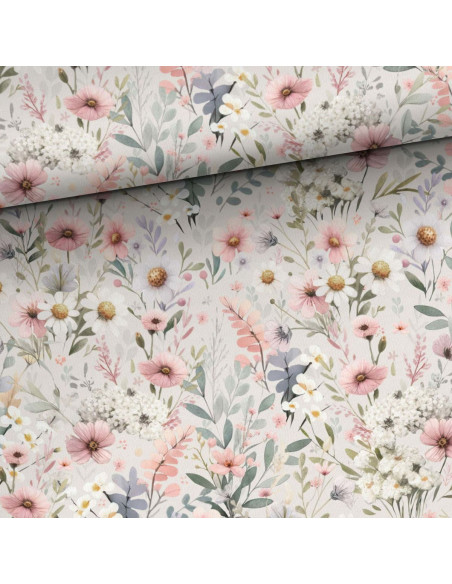 Tissu coton premium - Fleur délicate