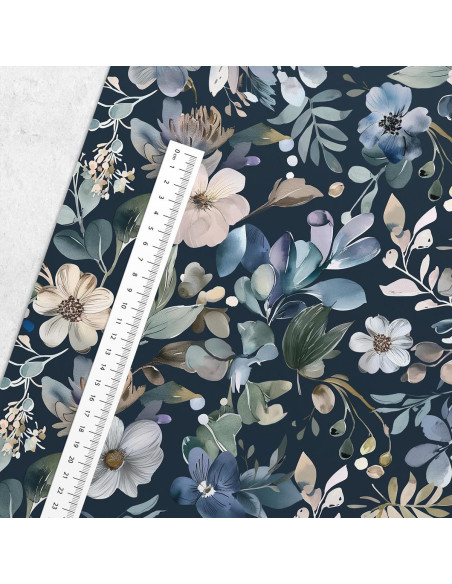Tissu coton premium - Sous-bois fleuri