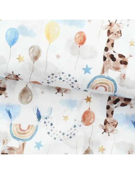 Tissu popeline de coton - Girafe