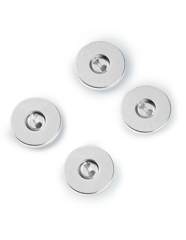 Lot 3 boutons magnétiques à coudre - Argent