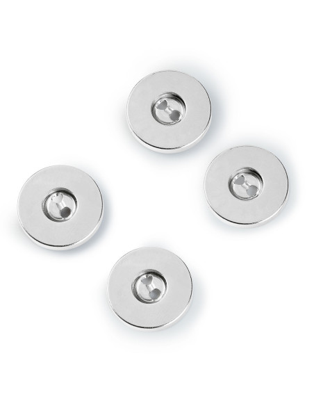 Lot 3 boutons magnétiques à coudre - Argent