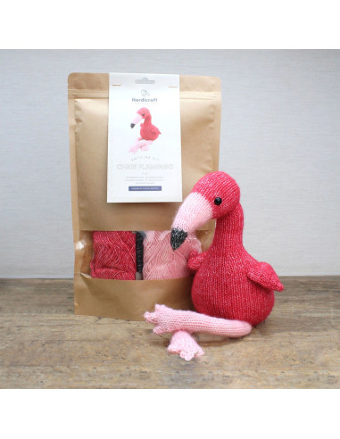 Kit tricot - Chris le flamant rose