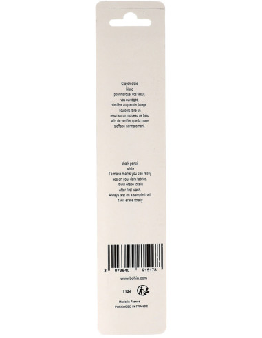 Crayon craie Zèbre Bohin - Blanc