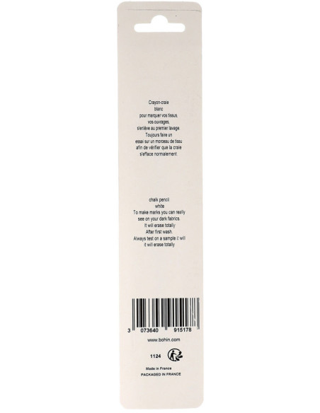 Crayon craie Zèbre Bohin - Blanc