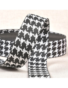 Sangle pied de poule - Noir