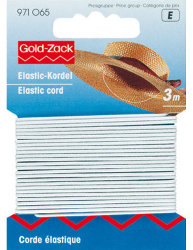 Élastique à chapeau blanc