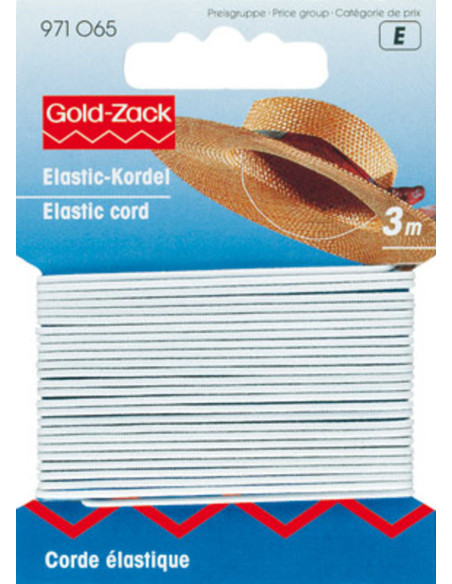 Élastique à chapeau blanc