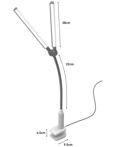 Lampe sur pince DuoPro Daylight