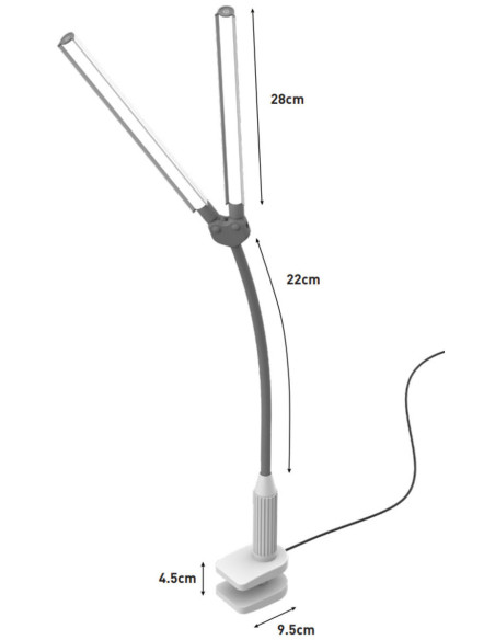 Lampe sur pince DuoPro Daylight