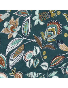Tissu viscose fantaisie - Vamika ardoise et toffee 2