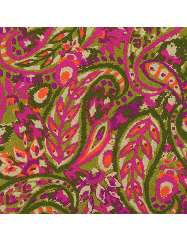 Tissu viscose fantaisie - Alvis bronze et violet
