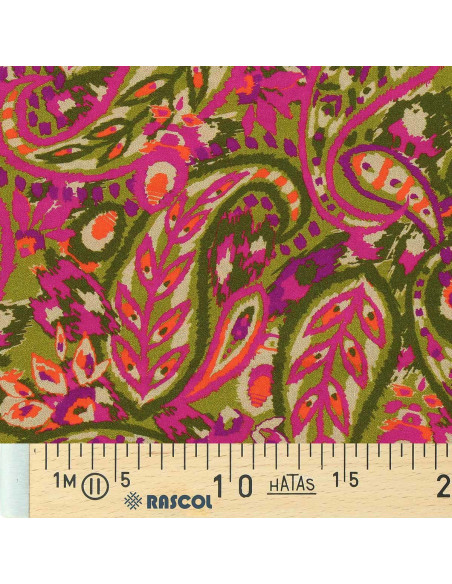 Tissu viscose fantaisie - Alvis bronze et violet