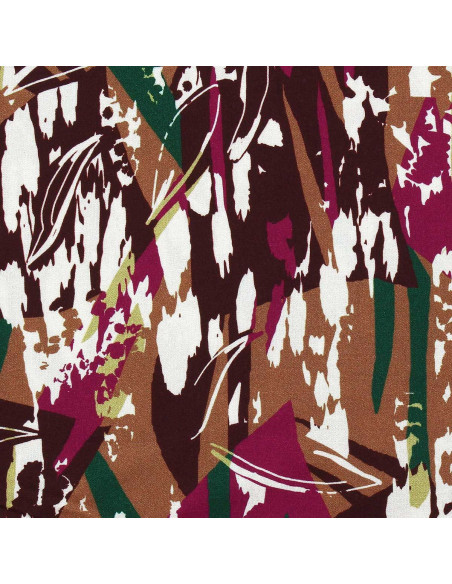 Tissu viscose fantaisie - Massio caramel et dahlia